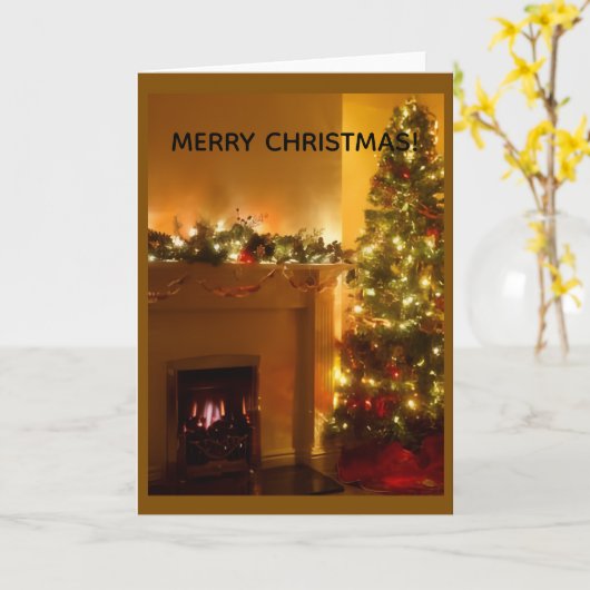 Kerstgroet kaart (Gele Bloem)