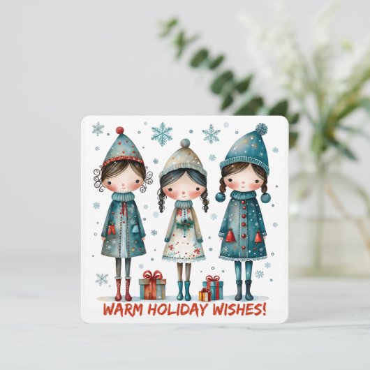 Kerstgroet Kaart (Staand voorkant)