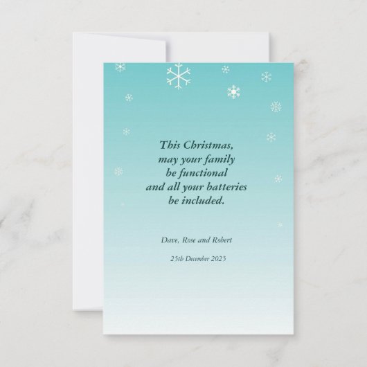 Kerstgroet. Kaart (Achterkant)