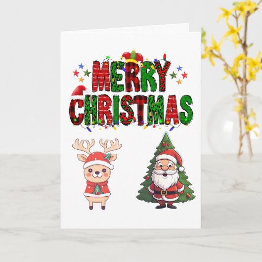 kerstgroet kaart (Gele Bloem)