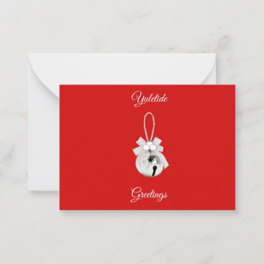 Kerstgroet Kaart Notitiekaartje (Voorkant)