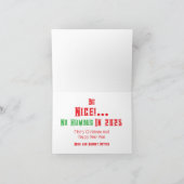 Kerstgroet kaart zonder sentimentaliteit (Binnen)