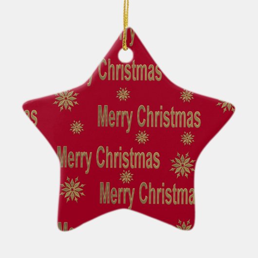 Kerstgroet Keramisch Ornament (Voorkant)