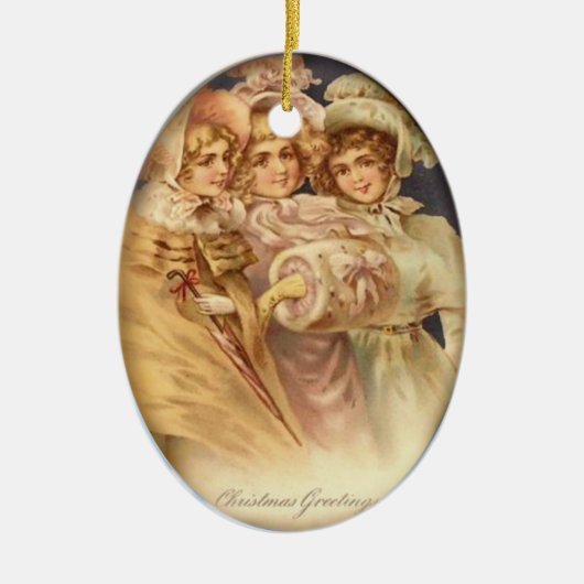 Kerstgroet  keramisch ornament (Voorkant)