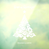 Kerstgroet Kerstboom Decoratie Raamsticker (Vel 3)