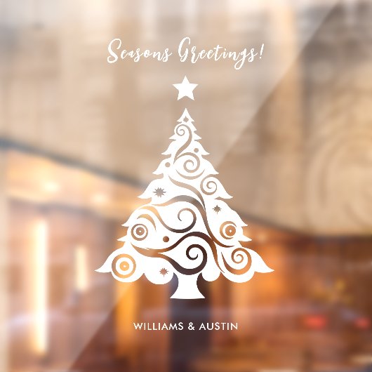 Kerstgroet Kerstboom Decoratie Raamsticker (Vel 2)