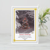Kerstgroet Kerstboom INSERT PHOTO Feestdagenkaart (Staand voorkant)