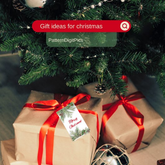 Kerstgroet Kerstdecoratie voor thuis Cadeaulabel