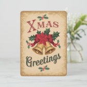 Kerstgroet Kerstkaart (Staand voorkant)