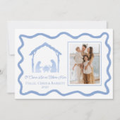 Kerstgroet Kerstmis, Vakantie Familiefoto Feestdagenkaart (Voorkant)