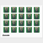 Kerstgroet Kerstmis Vierkante Stickers (Vel)
