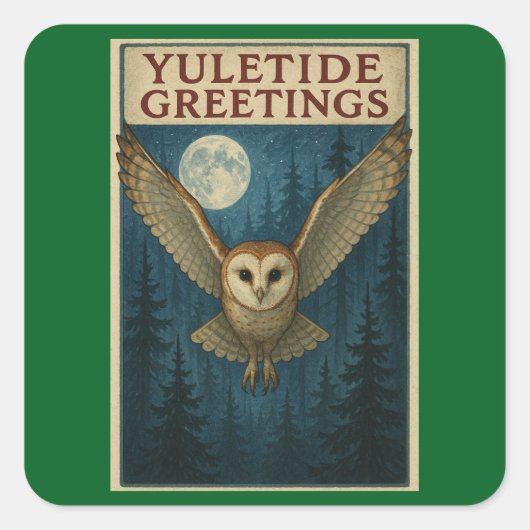 Kerstgroet Kerstmis Vierkante Stickers (Voorkant)