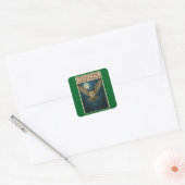 Kerstgroet Kerstmis Vierkante Stickers (Envelop)