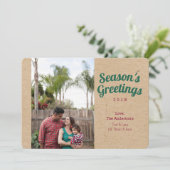 Kerstgroet Kraft Foto Kerstkaart (Staand voorkant)