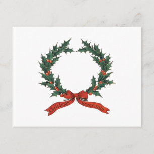 Kerstgroet Krans - Rood & Groen Klassiek Informatiekaartje