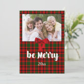 Kerstgroet, Landrode Pset, Aangepast Feestdagenkaart (Staand voorkant)