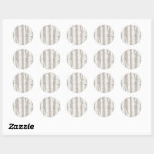 Kerstgroet Licht en Mooie Berk Ronde Sticker (Vel)