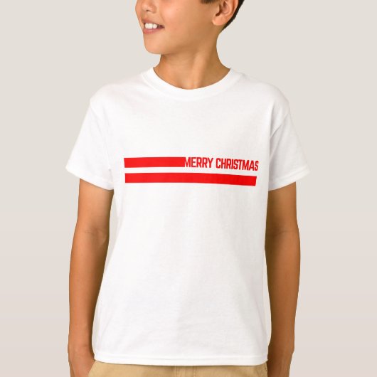 kerstgroet lijnen t-shirt (Voorkant)