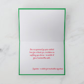 Kerstgroet Merry and Bright Rood Groen  Kaart (Binnen)