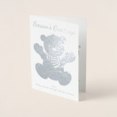 Kerstgroet met Beer van polair Folie Kaarten (Voorkant)