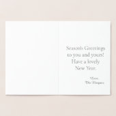 Kerstgroet met Beer van polair Folie Kaarten (Binnen)