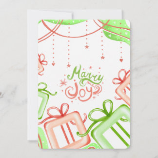 Kerstgroet met Cadeauboxen Ontwerp Feestdagenkaart