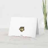 Kerstgroet met cartoon van wijn en fruit feestdagen kaart (Achterkant)