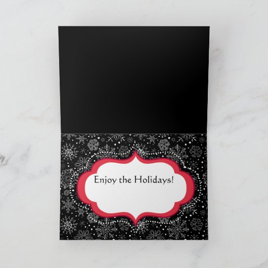 Kerstgroet met Duitse Herder Feestdagen Kaart (Binnen)