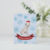 Kerstgroet met feestelijke Dalmatische papaverappe Briefkaart (Staand voorkant)