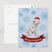 Kerstgroet met feestelijke Dalmatische papaverappe Briefkaart (Voorkant / Achterkant)