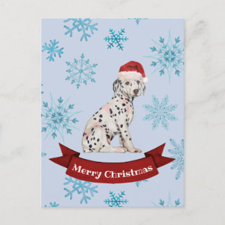 Kerstgroet met feestelijke Dalmatische papaverappe Briefkaart