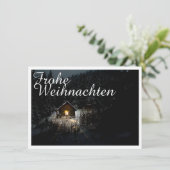 Kerstgroet met heksenhuis (Staand voorkant)