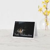 Kerstgroet met heksenhuis kaart (Gele Bloem)
