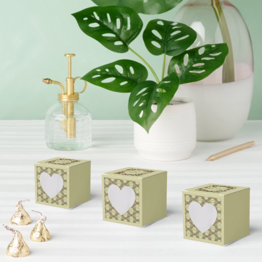 Kerstgroet met Hulst Beziendecoratie Bedankdoosjes (Meervoudige)