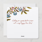 Kerstgroet met Jingle Bells Feestdagenkaart (Achterkant)