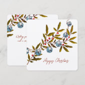 Kerstgroet met Jingle Bells Feestdagenkaart (Voorkant / Achterkant)