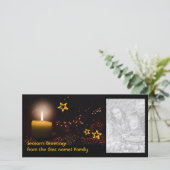 Kerstgroet met jouw foto feestdagenkaart (Staand voorkant)