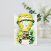 Kerstgroet met kerstballon feestdagenkaart (Staand voorkant)