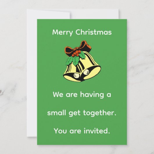 Kerstgroet met Uitnodiging (Voorkant)