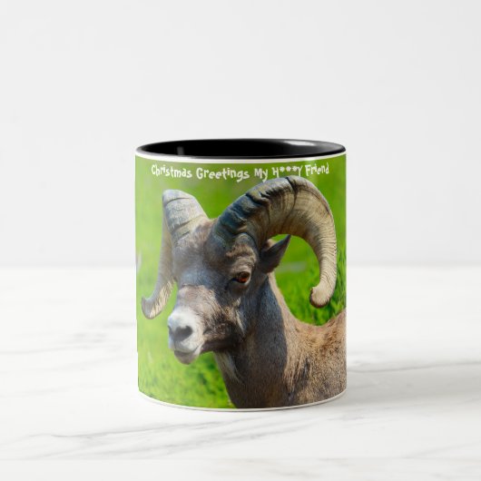 Kerstgroet, mijn liefdesvriendin tweekleurige koffiemok (Center)
