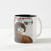 Kerstgroet, mijn liefdesvriendin tweekleurige koffiemok (Voorkant rechts)