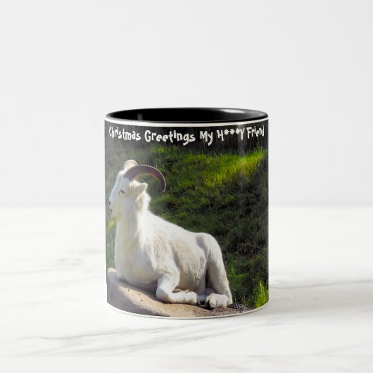 Kerstgroet, mijn liefdesvriendin tweekleurige koffiemok (Center)