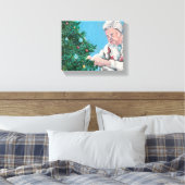 Kerstgroet NANNY/GRAMMY Art Canvas Afdruk (Insitu (Slaapkamer))