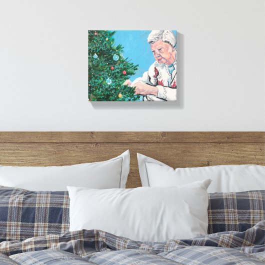 Kerstgroet NANNY/GRAMMY  Art Canvas Afdruk (Insitu (Slaapkamer))