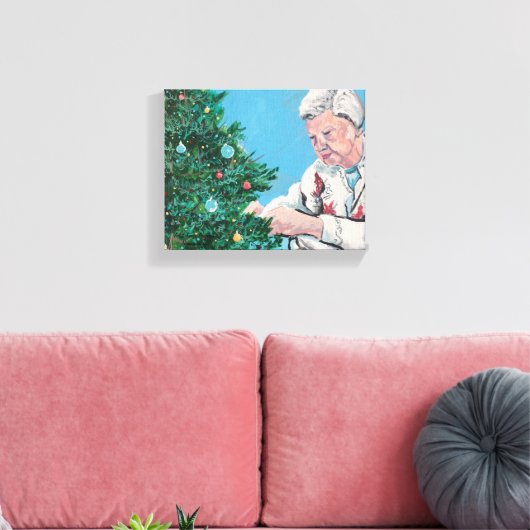 Kerstgroet NANNY/GRAMMY Art Canvas Afdruk (Insitu (Woonkamer))
