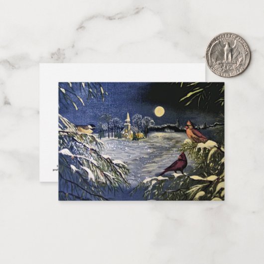 Kerstgroet Notecard Notitiekaartje (Voorkant / Achterkant in situ)