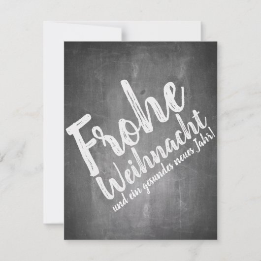 Kerstgroet op het krijtbord (Voorkant)