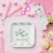 Kerstgroet Papieren Bord (Feest)