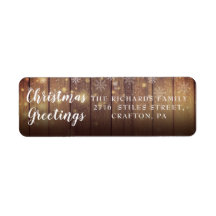 Kerstgroet Retouradres van Rustiek Hout