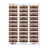 Kerstgroet Retouradres van Rustiek Hout Etiket (Full Sheet)